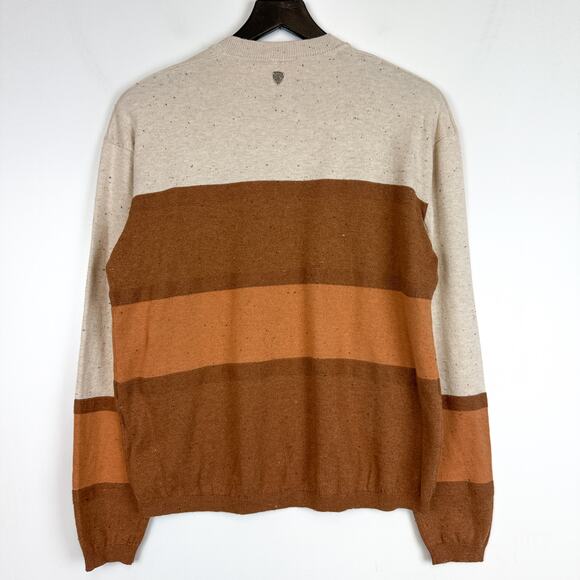 Kuhl Womens Valencia Stripe Crew Sweater Beige Brown Cotton Blend $69 - Size M - Picture 7 of 10